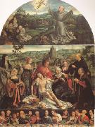 CLEVE, Joos van The Lamentation of Christ with the Last Supper(predella) and Francis Receiving the Stigmata(mk05) china oil painting artist